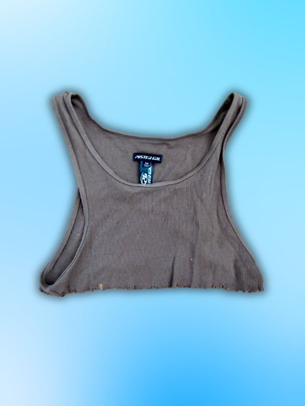 [POSTER GIRL] Brown No Regulations Crop Tank